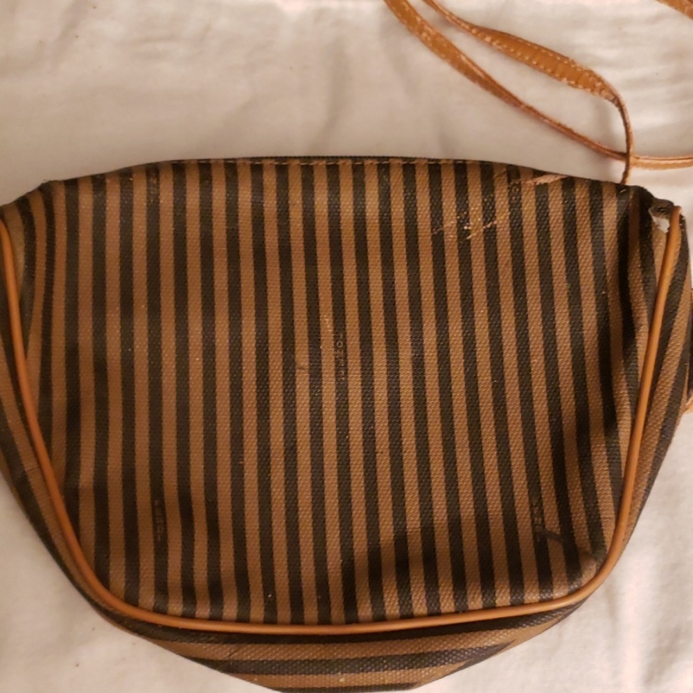 Fendi Vintage Crossbody Purse Striped Authentic - Picture 5 of 8